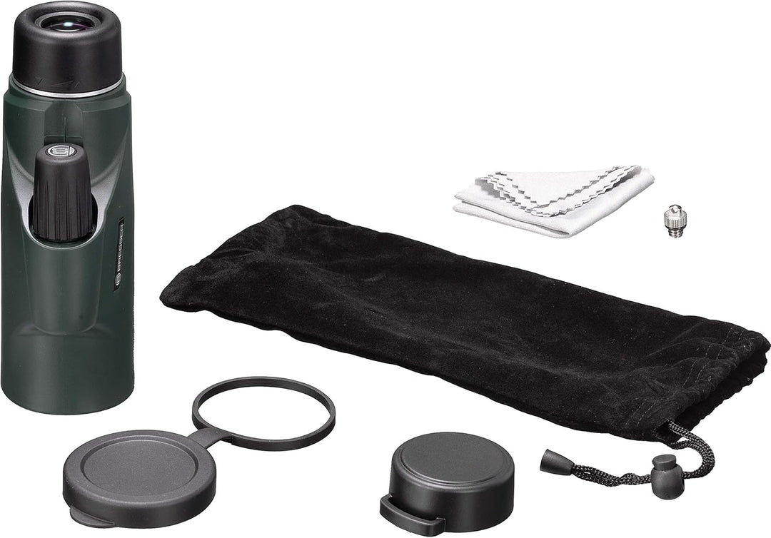 Bresser 10x42 Monokular Wasserdicht, Dachkant Optik, Robuste Gummiarmierung, Mehrschichtvergütung, i