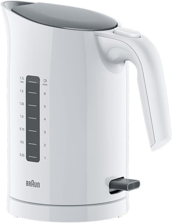 Braun WK 3100 WH Wasserkocher, Weiss Weiss 1.7 Liter 2.200 Watt, Weiss 1.7 Liter 2.200 Watt