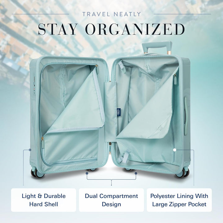 Brics Positano - 4-Rollen-Trolley M 69 cm erw. hellblau, Hellblau