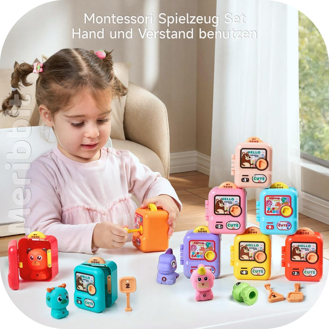 Montessori Spielzeug 2 Jahre, 30Pcs Schlüssel Spielzeug, Fingerpuppen, Sensory Play, Zuordnen und so