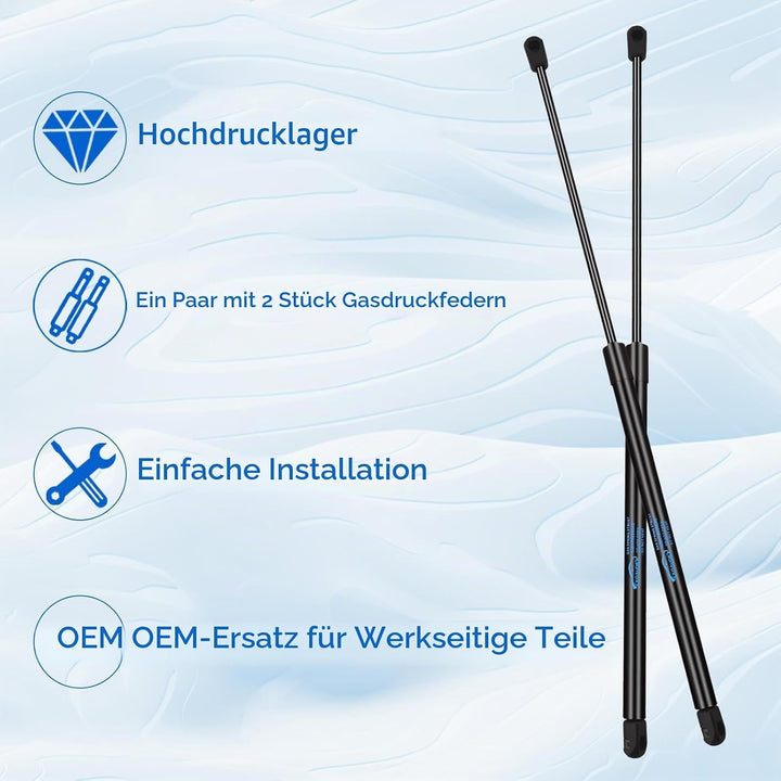 2x Gasdruckfeder Ford Focus MK3 2010 2011 2012 2013 2014 2015 2016 2017 2018 für Heckklappendämpfer