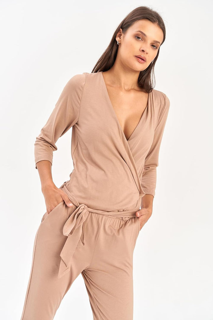 Lemoniade eleganter langer Jumpsuit (made in EU) in verschiedenen Designs und Farben M Modell 2 Capp