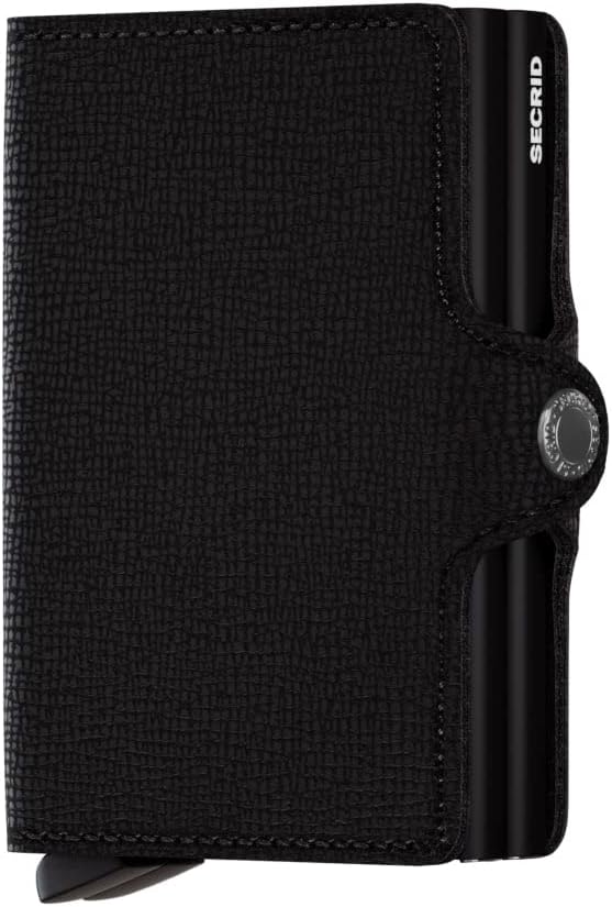 Secrid Herren Twin Reisezubehör-Kartenhalter im Umschlagformat 24mm slim Schwarz, 24mm slim Schwarz