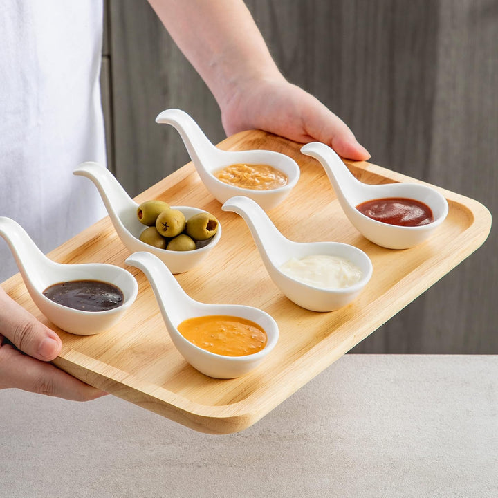 MALACASA, Serie Ramekin.Dish, 6-tlg. Set MINI Porzellan Dessert Schälchen für Nuss, Snack, Vorspeise
