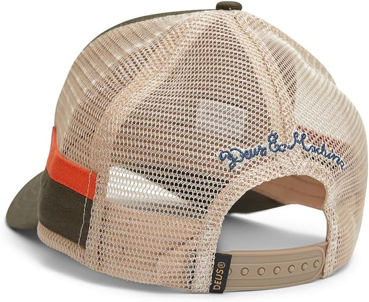 Deus Woven Pill Trucker Cap - Olive