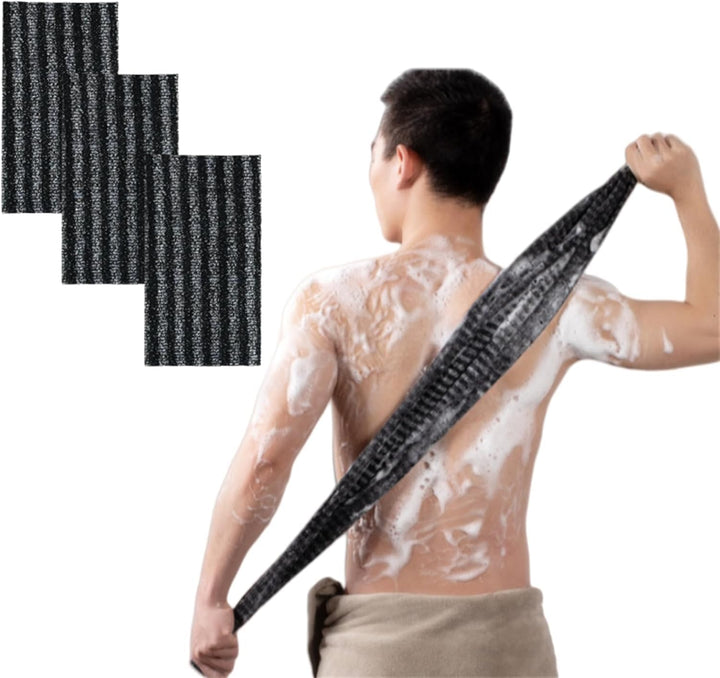 Antibakterielles Peelingtuch Rücken & Körper – Duschpeeling Tuch mit Rückenschrubber für Männer & Fr