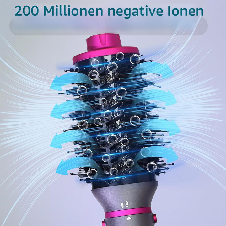 Haartrockner-Bürste, 4-in-1, Blasbürste, abnehmbarer Haartrockner mit negativen Ionen, mit Diffusor,