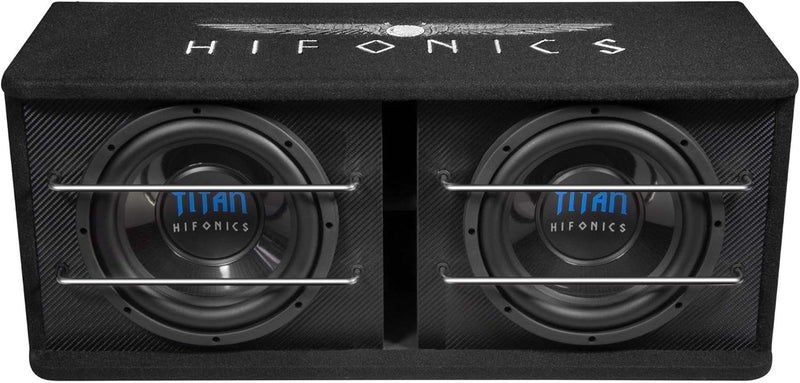 HIFONICS Titan TD-250R 2x25cm Gehäuse Bassreflex Subwoofer 1200 Watt Schwarz