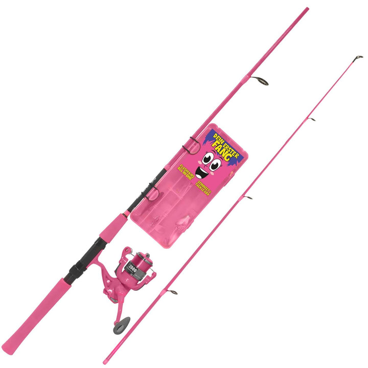 Flashi Kids Angel Combo | Spinnrute | Kinder Angel Set | Blinkrolle, Rute & Tacklebox mit Ködern | B