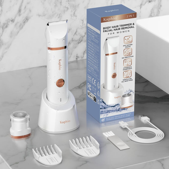 Bikini Trimmer für Frauen Seidenhaut: schmerzfreie Eletctric Rasierer für Frauen - IPX7 wasserdichte