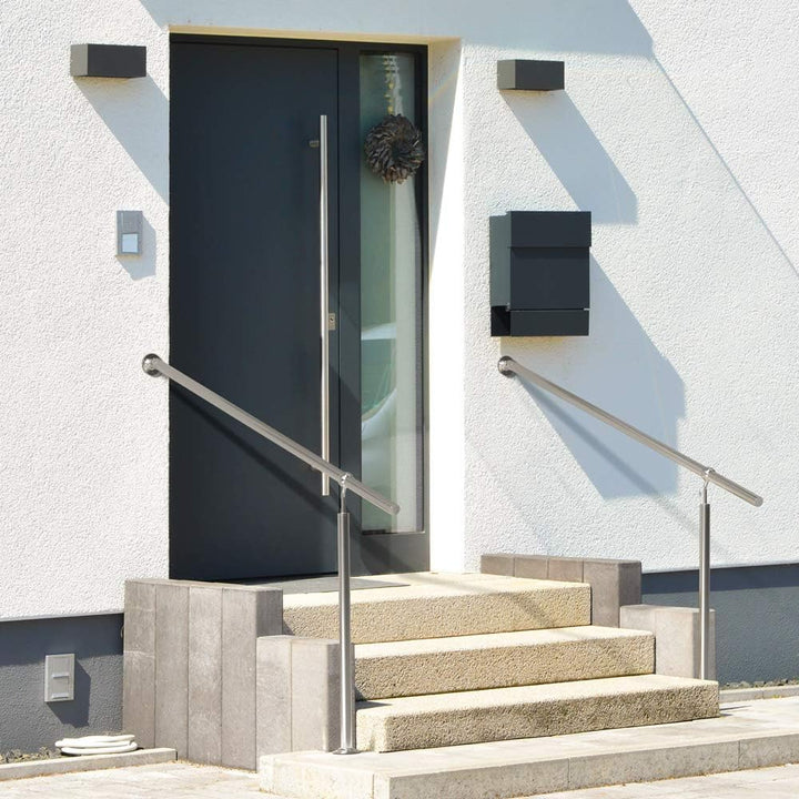MONZANA® Edelstahl Eingangsgeländer 100cm Pflegeleicht Innen Aussen Handlauf Wandhandlauf Treppengel