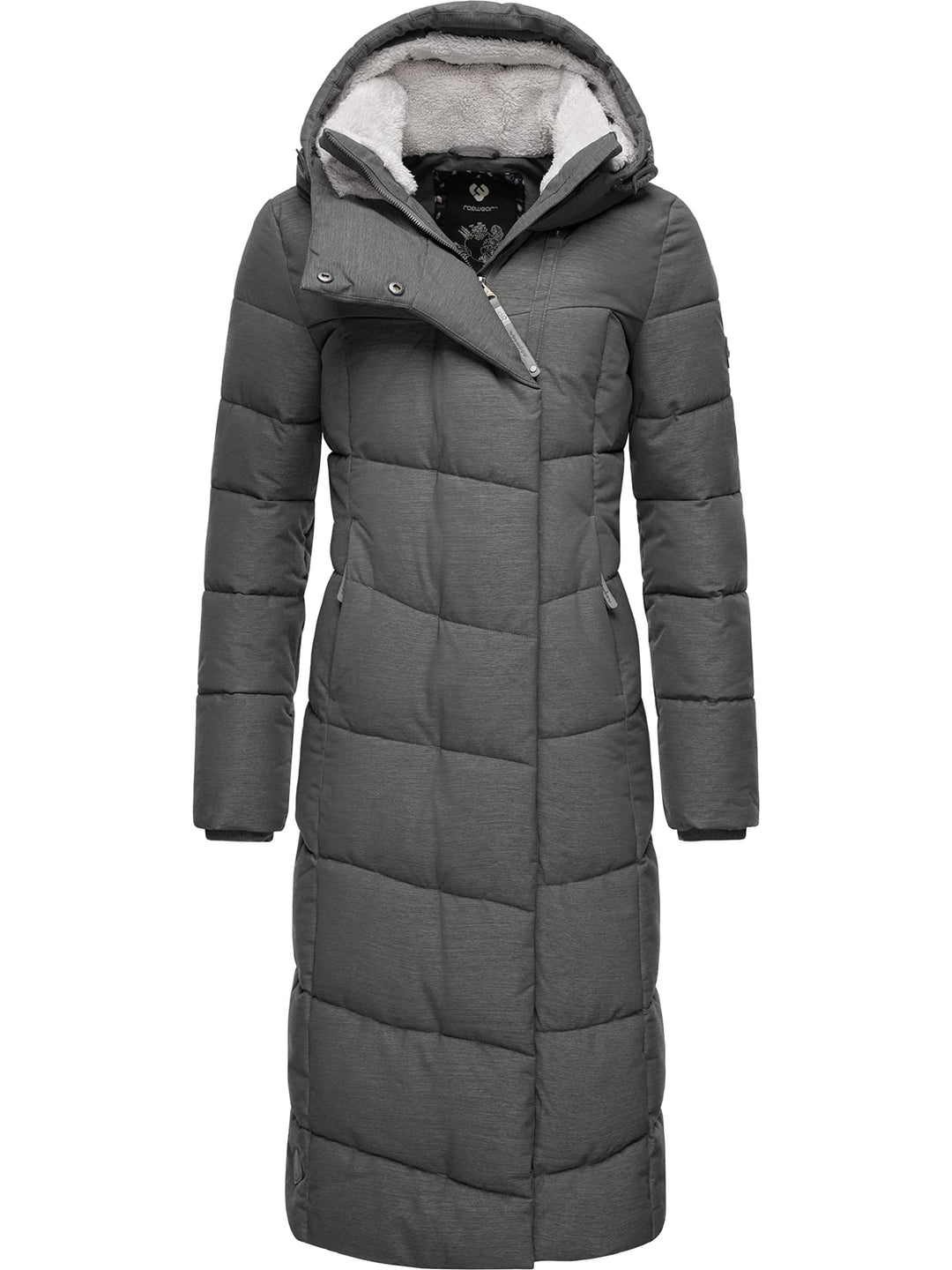 Ragwear Damen atmungsaktiver Wintermantel Warmer wasserdichter Steppmantel lang mit Kapuze Pavla Lon