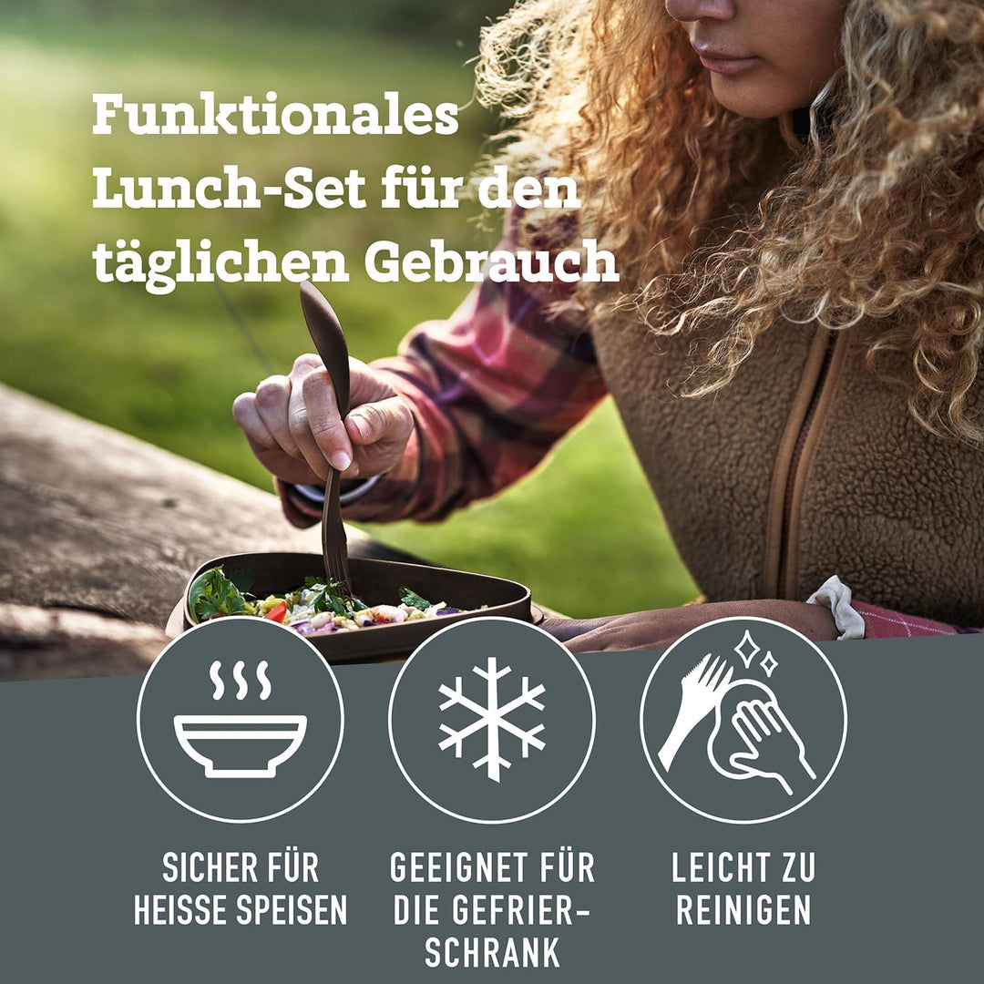 Light My Fire Camping Geschirr Set - 6 Teilig Salat to Go Box - Brotdose Erwachsene mit Camping Best