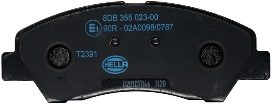 HELLA PAGID 8DB 355 023-001 Bremsbelagsatz - T2391 - Dicke/Stärke: 16.7mm - Bremssystem: Mando - mit