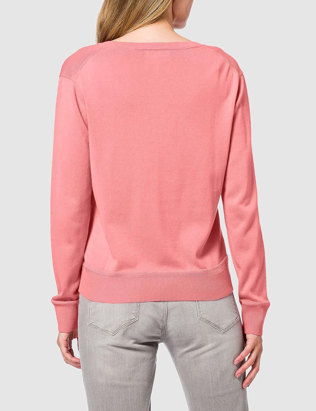 GANT Damen Light Cotton V-Neck Pullover, Blush Pink