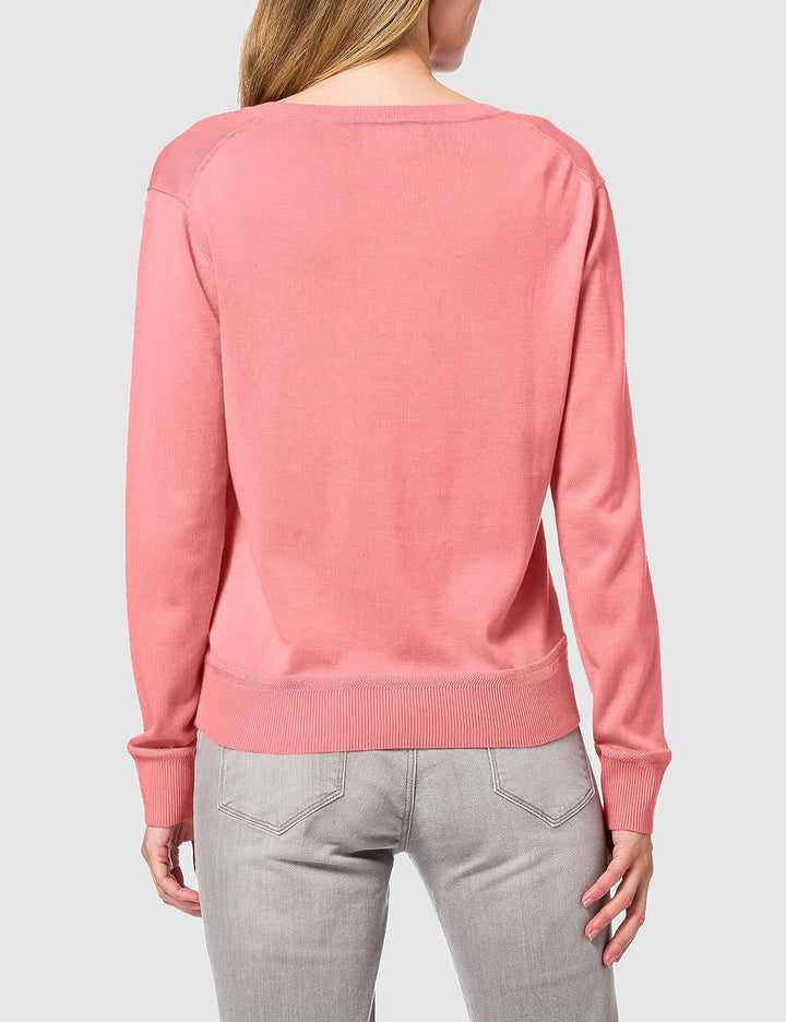 GANT Damen Light Cotton V-Neck Pullover, Blush Pink