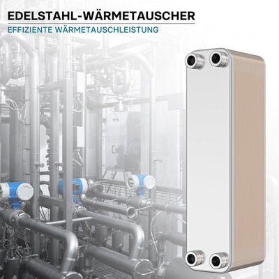 Hrale Edelstahl Wärmetauscher 40 Platten max 440 kW Plattenwärmetauscher Wärmetauscher