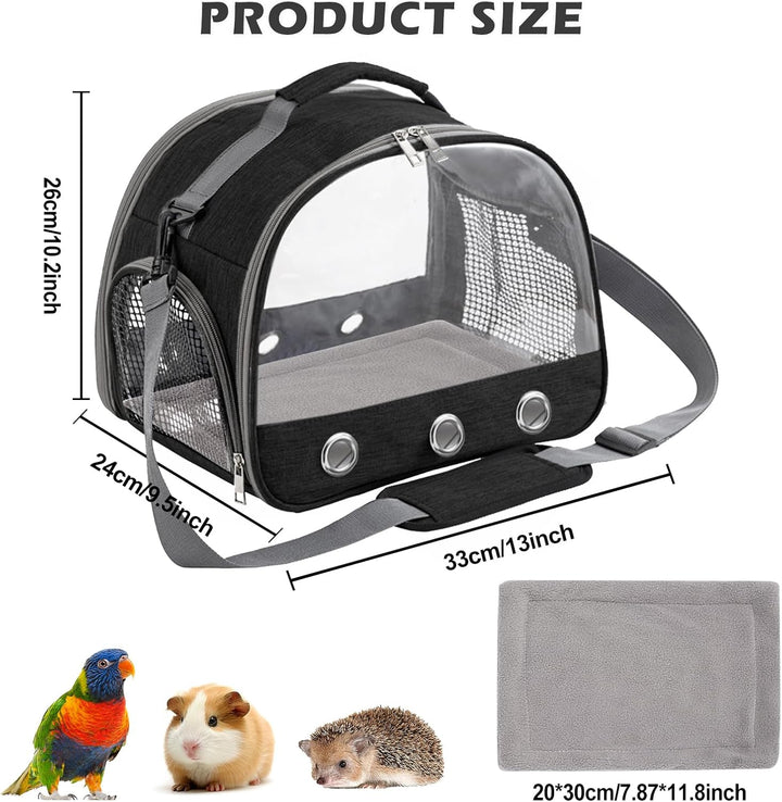 Kleine Haustier-Tragetasche Mit Kissen,Kleintier Tragetasche,Transportbox für Katze Mit Seitlicher Ö