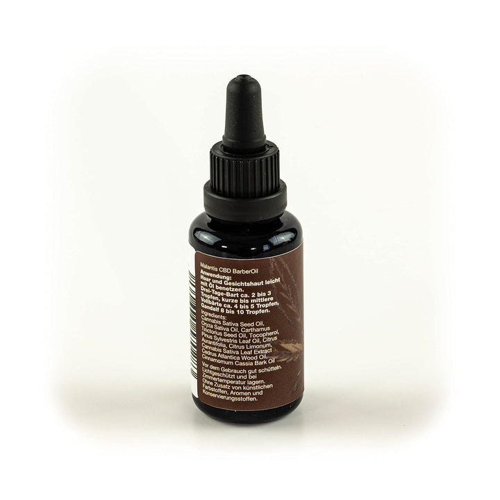 Malantis BarberOil | 30ml | Bartöl in Barbershop Qualität mit Hanfsamen- und Pinienöl, Vitamin E | B