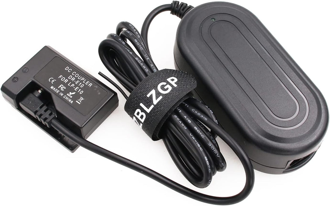 ZBLZGP LP-E10 Dummy Akku AC Adapter für Canon EOS Rebel T3 T5 T6 1100D 1100DKISB 1200D 1300D