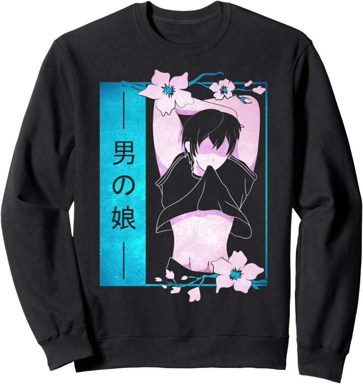 Femboy Anime Boy Japanese Pastel Goth Aesthetic Sakura Sweatshirt