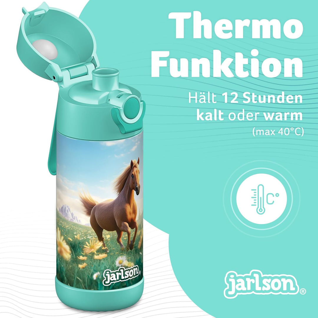 Jarlson® Trinkflasche Kinder Edelstahl MALI [THERMOSFLASCHE] - Kindertrinkflasche Auslaufsicher - Th