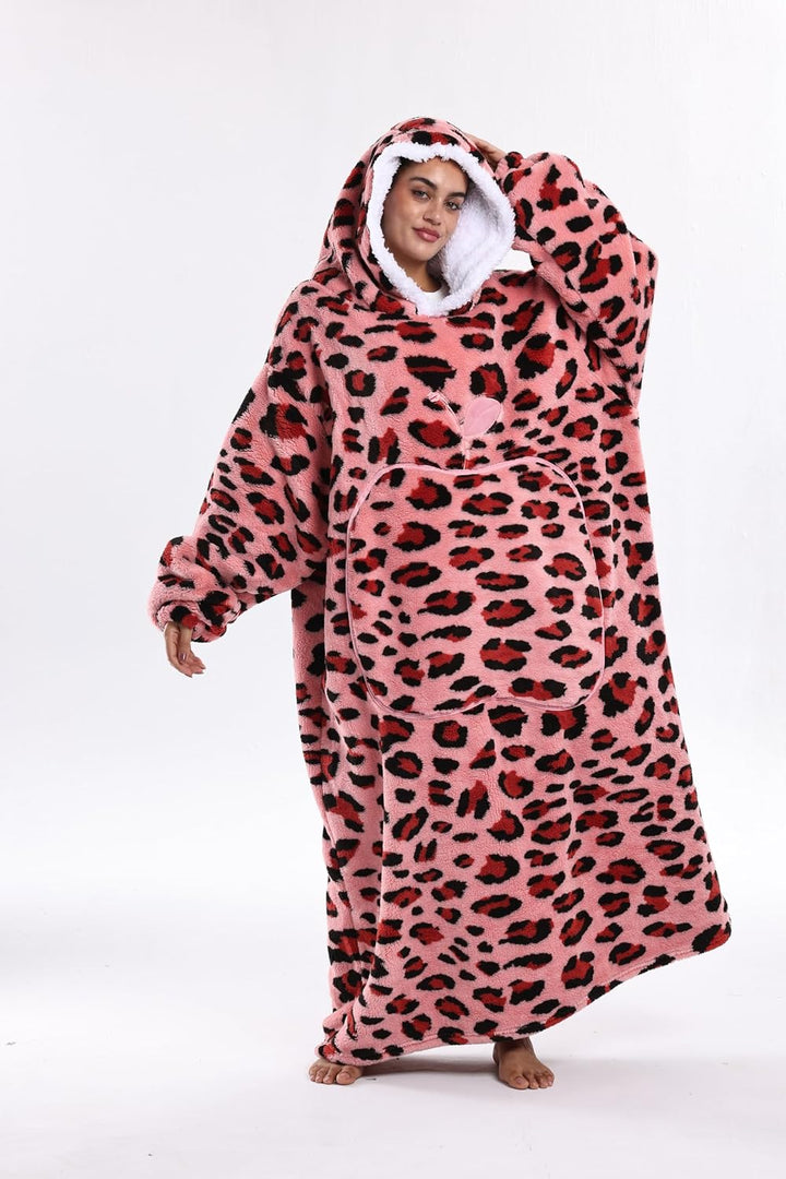 Lange Hoodie Decke mit Ärmeln für Damen &amp; Erwachsene - Kuscheldecke mit Ärmeln - Weiche &amp; Warme Deck
