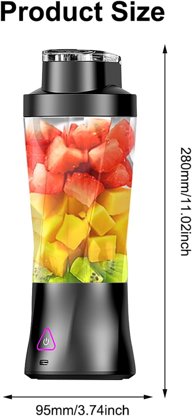 Smoothie Maker,Tragbarer Mixer/Blender 700ml,Leistungsstarker Mini Mixer To Go,6000 mAh Batterie,Por
