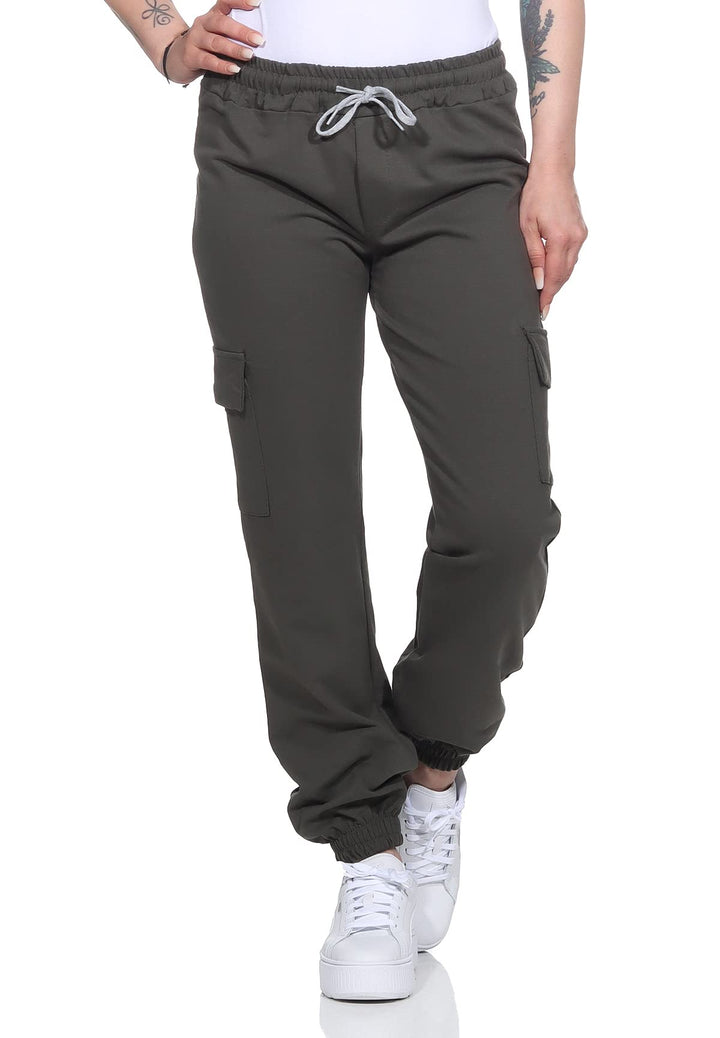 ZARMEXX Damen Baumwoll Freizeithose Cargohose Jogginghose Sport Jogger Ladies Pants mit elastischem