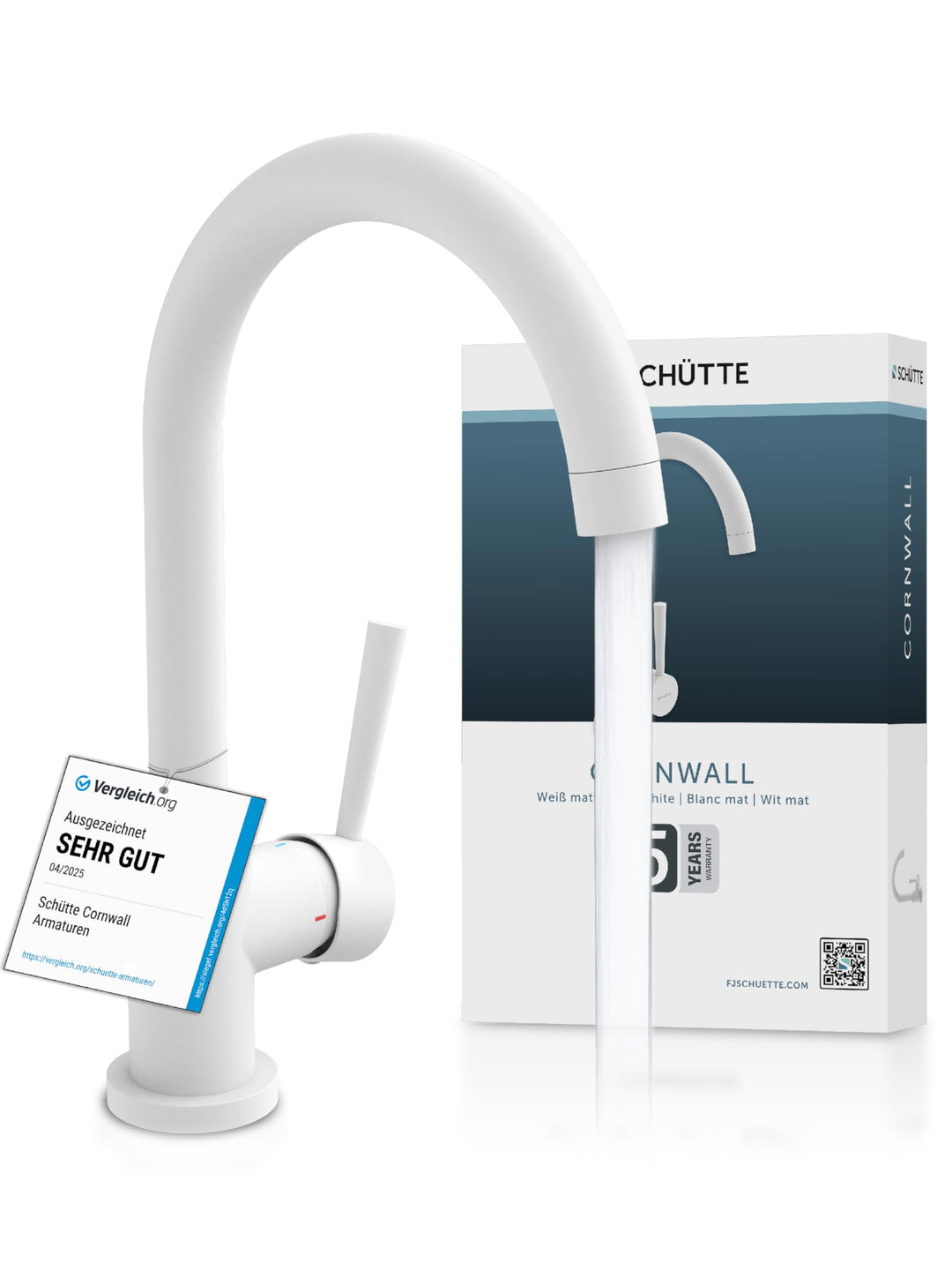 SCHÜTTE 79161 Küchenarmatur CORNWALL, 360 Grad schwenkbarer Wasserhahn Küche, Mischbatterie für die