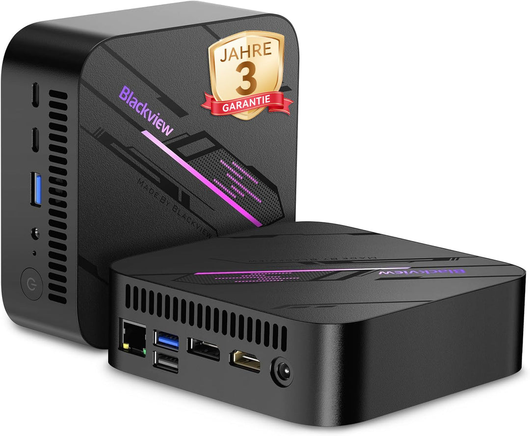 Blackview MP100 Mini PC Gaming AMD Ryzen 7 5825U(8C/16T,bis zu 4.5 GHz),Windows 11 Pro LPDDR4 16GB R