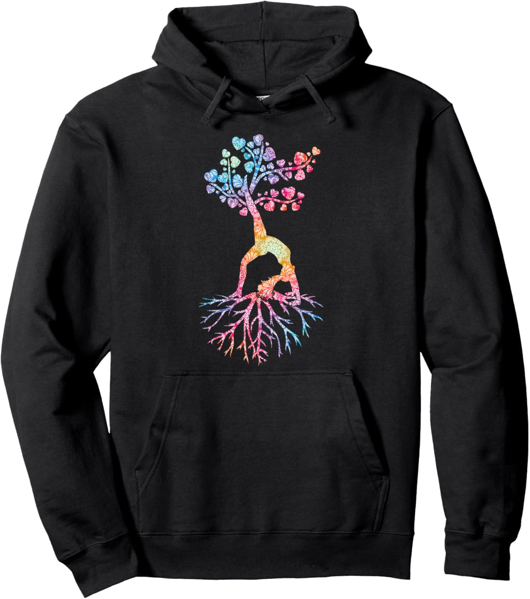 Yoga Lebensbaum Mandala Buddha Meditation Tree of Life Pullover Hoodie