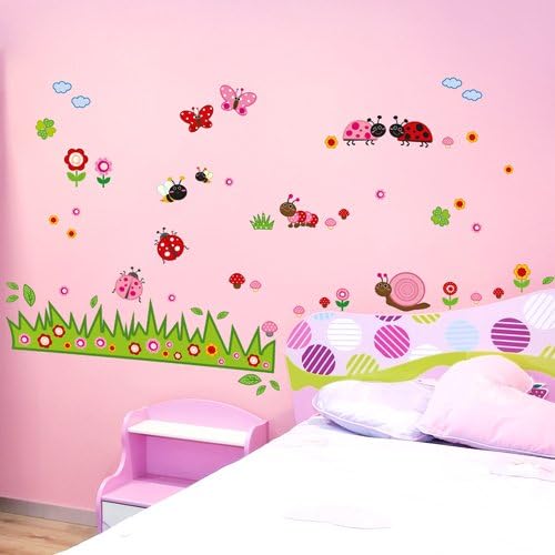 Wandkings Krabbelwelt Wandsticker XL Set, 55 Aufkleber, Gesamtfläche 130 x 70 cm