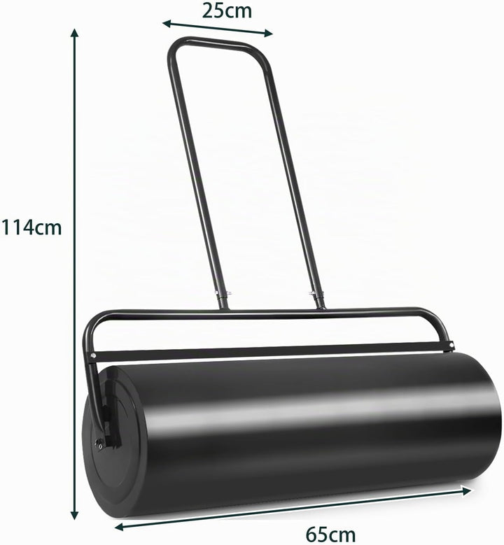 SOARS Rasenwalze befüllbar 48L, Ø32cm Handwalze, Rasenroller mit U-Griff & abnehmbarem Ablassstopfen