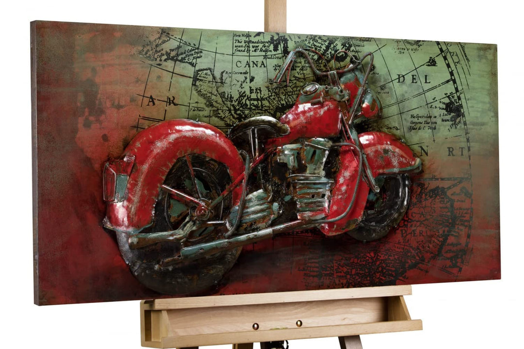 KunstLoft Metallbild 3D | 100% HANDGEFERTIGT | 100x50x6,5cm | Wandbild Metall Deko &