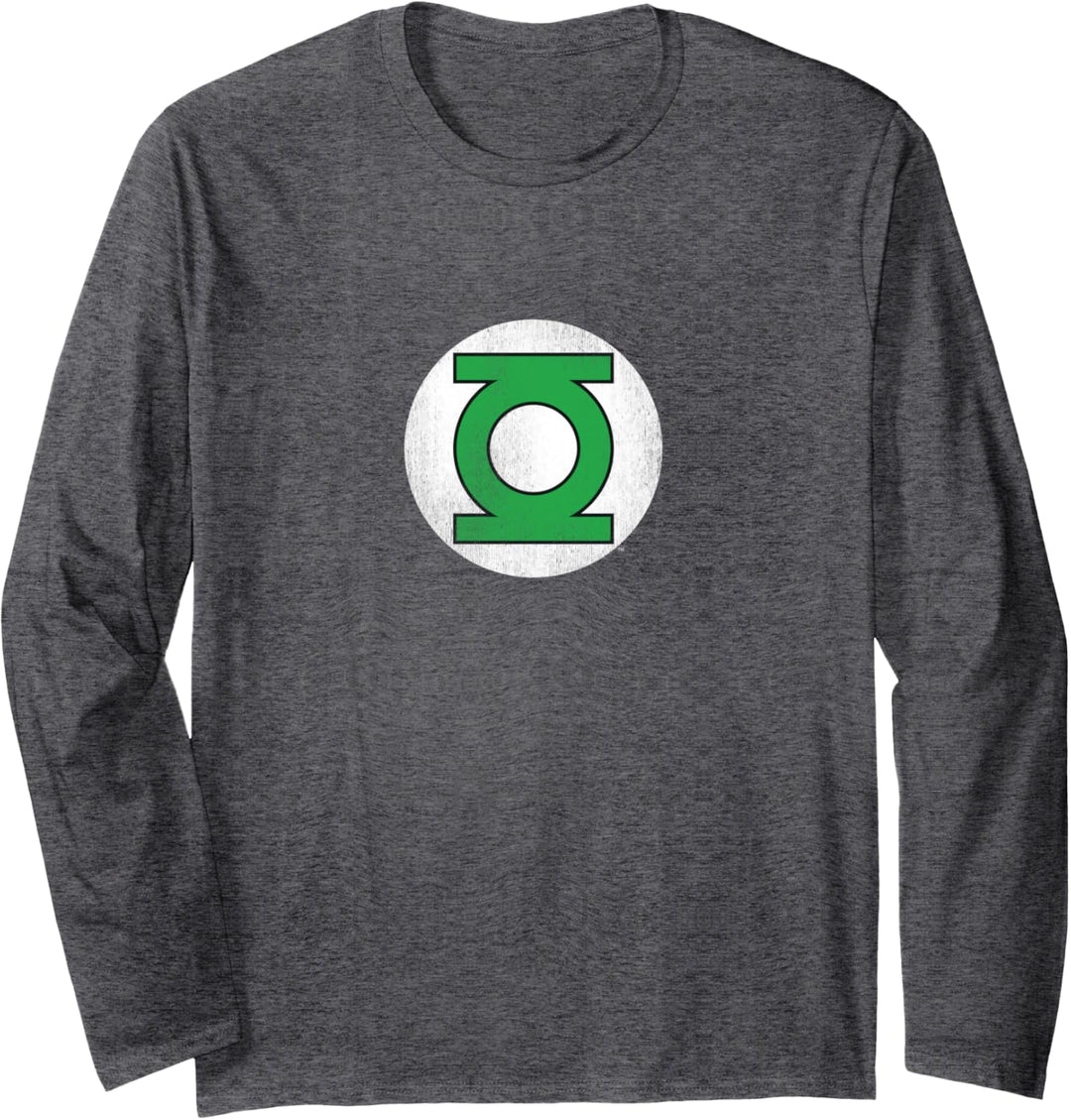 Green Lantern Circle Logo Distressed Langarmshirt