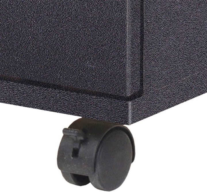 vidaXL Schubladenelement Rollen 33x45x60cm Schwarz Rollcontainer Büroschrank, Schwarz