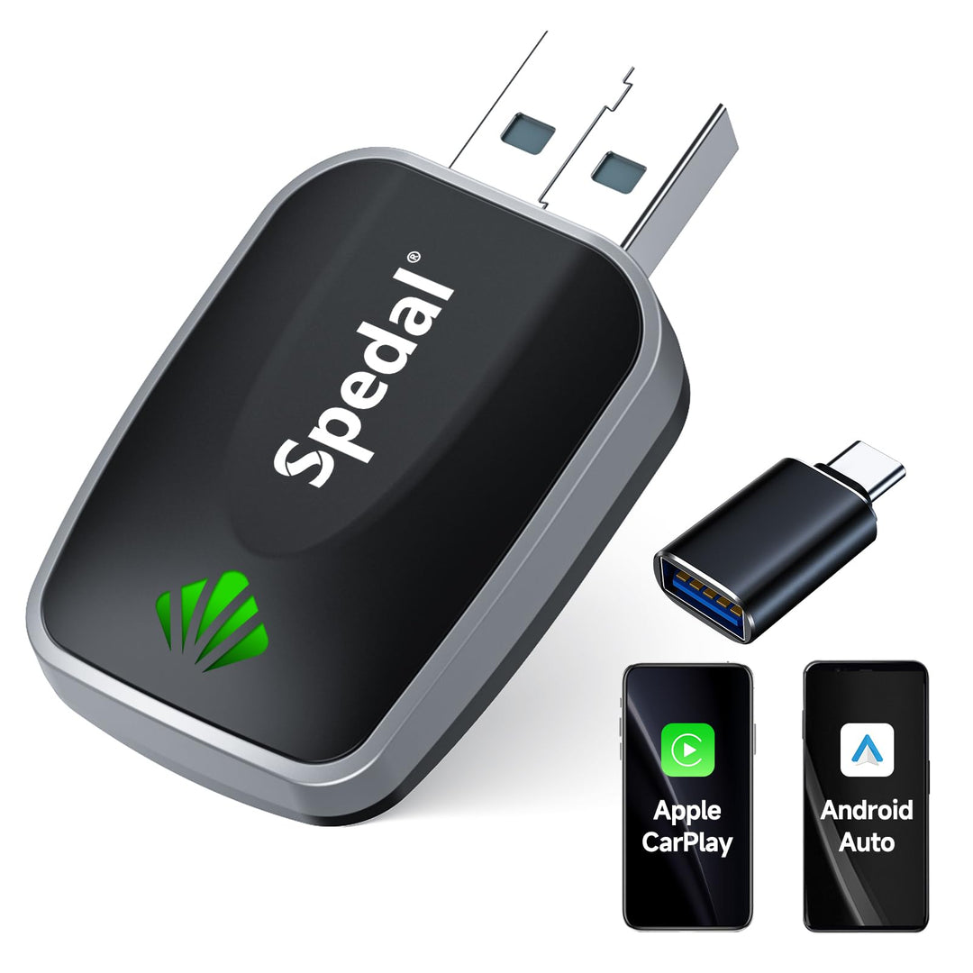 Spedal CL320 CarPlay &amp; Android Auto Wireless Adapter – 2 IN 1 Konvertiert Wired zu Wireless, Plug &amp;
