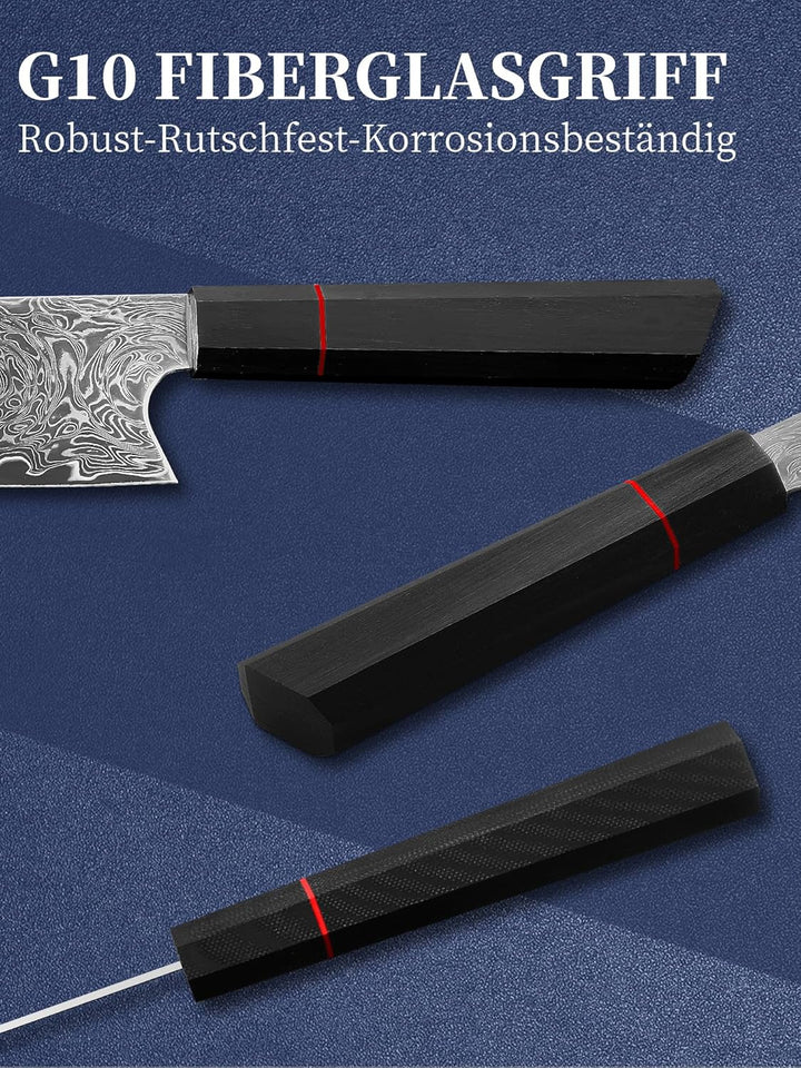 Plys Japanisches Kiritsuke Damastmesser Scharf Küchenmesser: 20 Cm Damast Stahl Messer - Gemüse, Pro