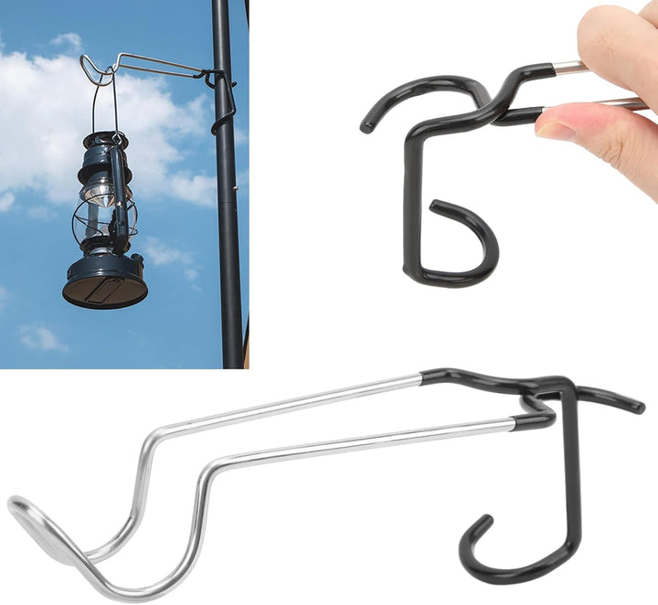 Outdoor Camping Laterne Haken Aufhänger Wasserflaschenhalter, Edelstahl Lampenaufhänger Ständer Wass