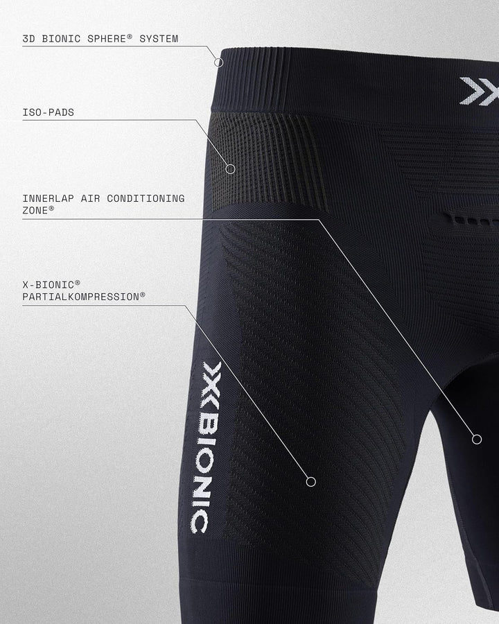 X-Bionic Damen Shorts Pl-Invent XS B002 Opal Black/Arctic White, XS B002 Opal Black/Arctic White