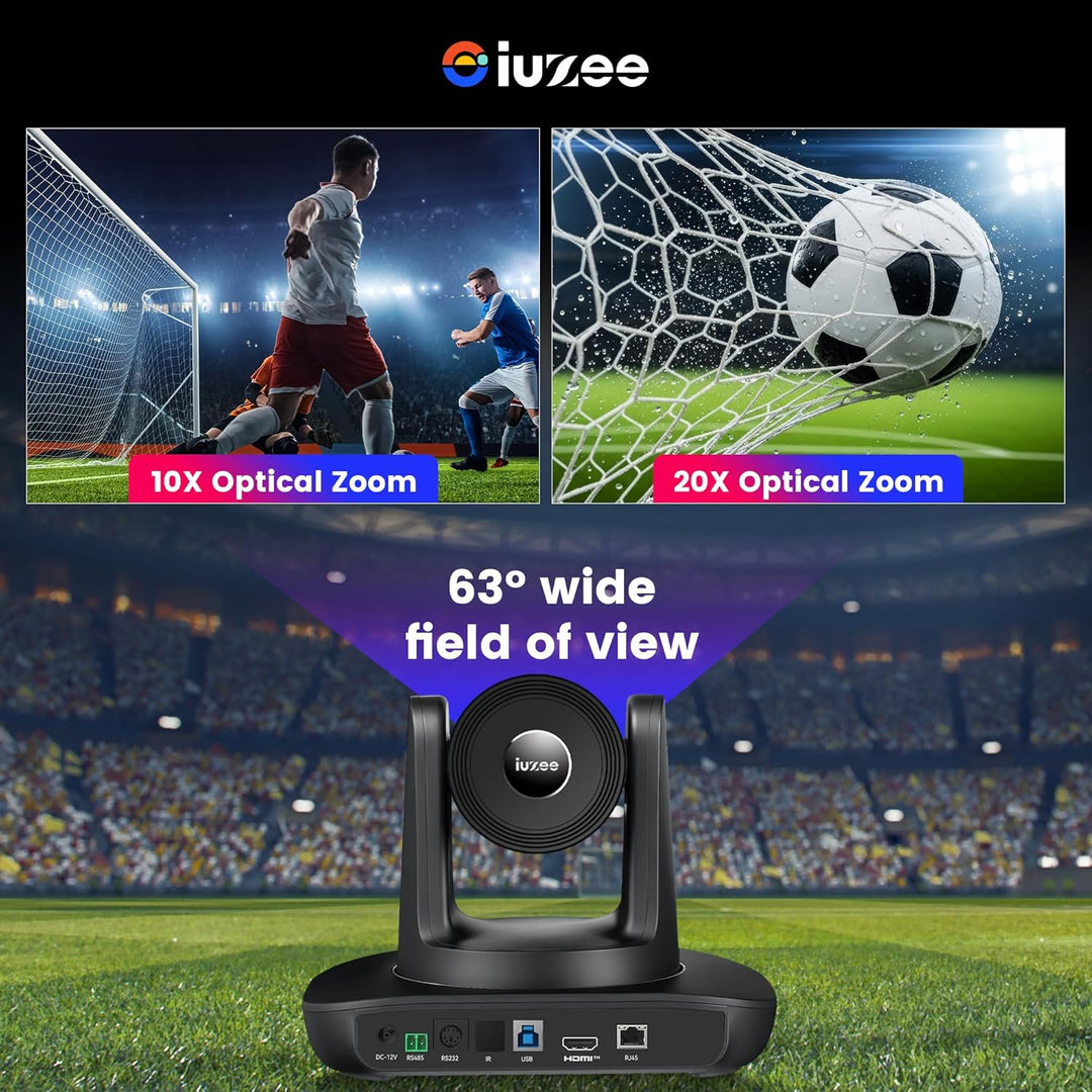 PTZ-Kamera 20X Optischer Zoom USB3.0 HDMI Konferenzkamera 1080P 60FPS Weitwinkel PTZ Camera für Kirc