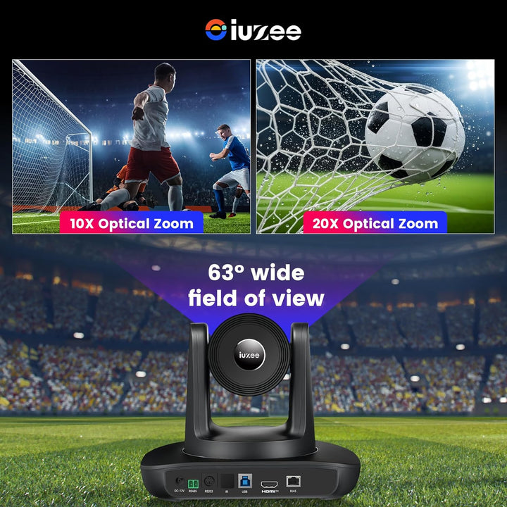 PTZ-Kamera 20X Optischer Zoom USB3.0 HDMI Konferenzkamera 1080P 60FPS Weitwinkel PTZ Camera für Kirc