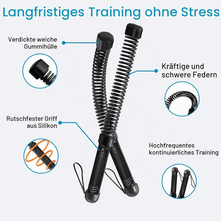 Battle Ropes, Battle rope ohne seil, Ohne Seil Geräuschfreies Heimfitnessgerät, Platzsparend, Leicht