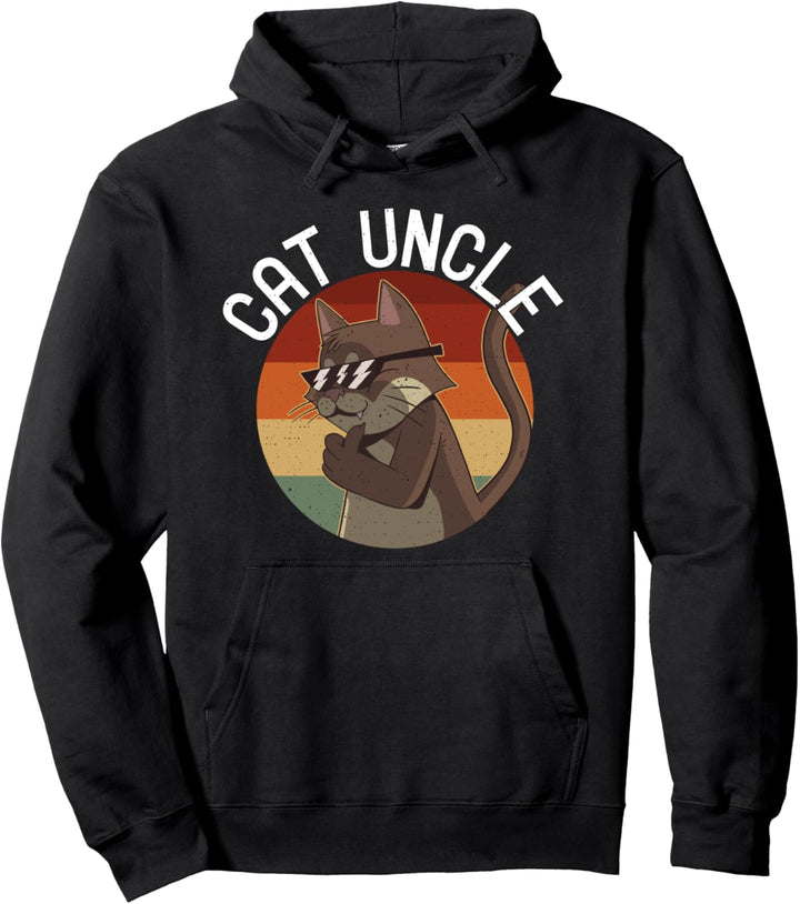 Coole Katze Onkel Katze Retro Vinatge Pullover Hoodie