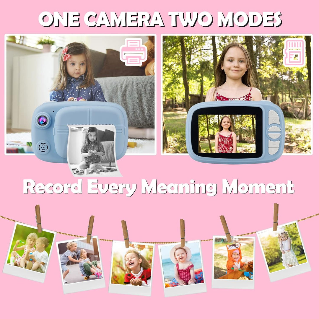 Sofortbildkamera Kinder,Digitalkamera kinderkamera fotoapparat Kamera Geschenke für 3-12 Jahre Junge