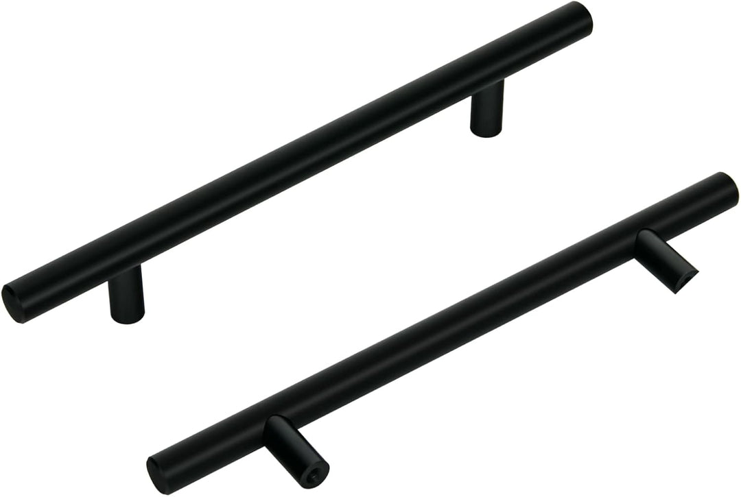KoKoBin 20 Stück Edelstahl schwarz Schrankgriffe Möbelgriffe 128mm Lochabstand Schubladen Griffe Zin