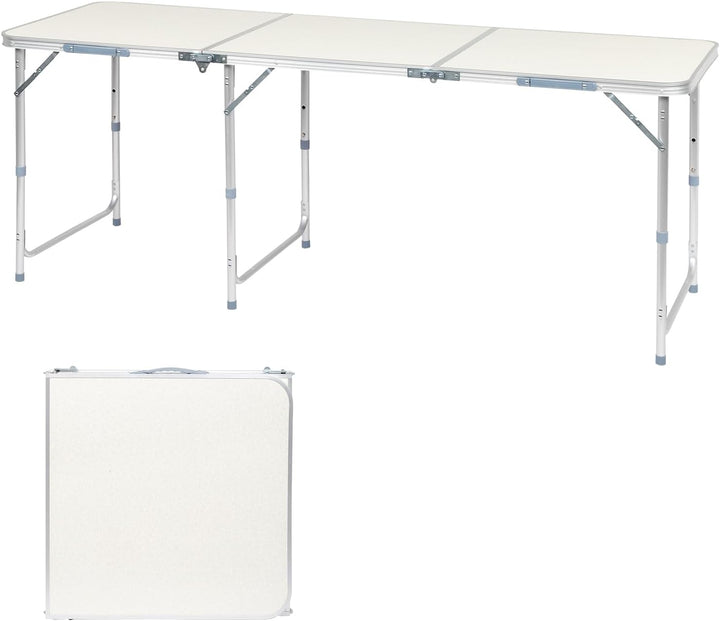 Bonnlo Klapptisch Höhenverstellbar, Gartentisch Wetterfest, Balkontisch Klappbar – Tragbarer Mehrzwe