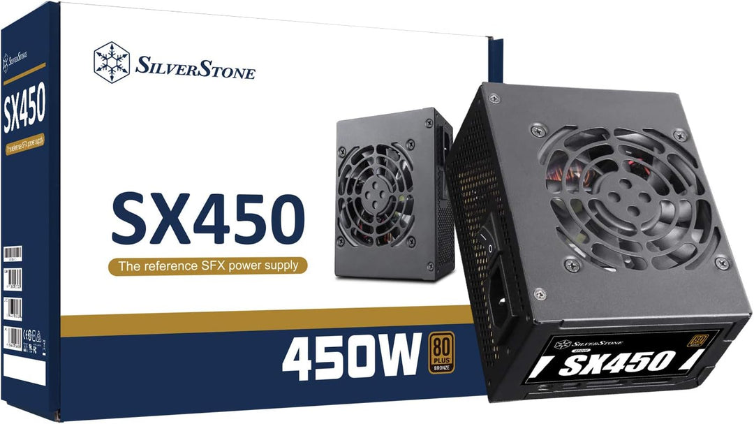 Silverstone SST-SX450-B - SFX Serie, 450W 80 Plus Bronze flüsterleises PC-Netzteil mit 80 mm-Lüfter