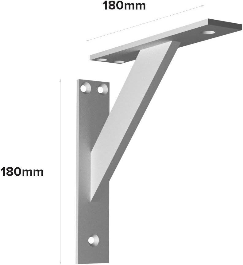 Alusfera Regalhalterung - Dekorative Regalwinkel - Regalhalter 180 mm - Wandregal Halterung - Langle